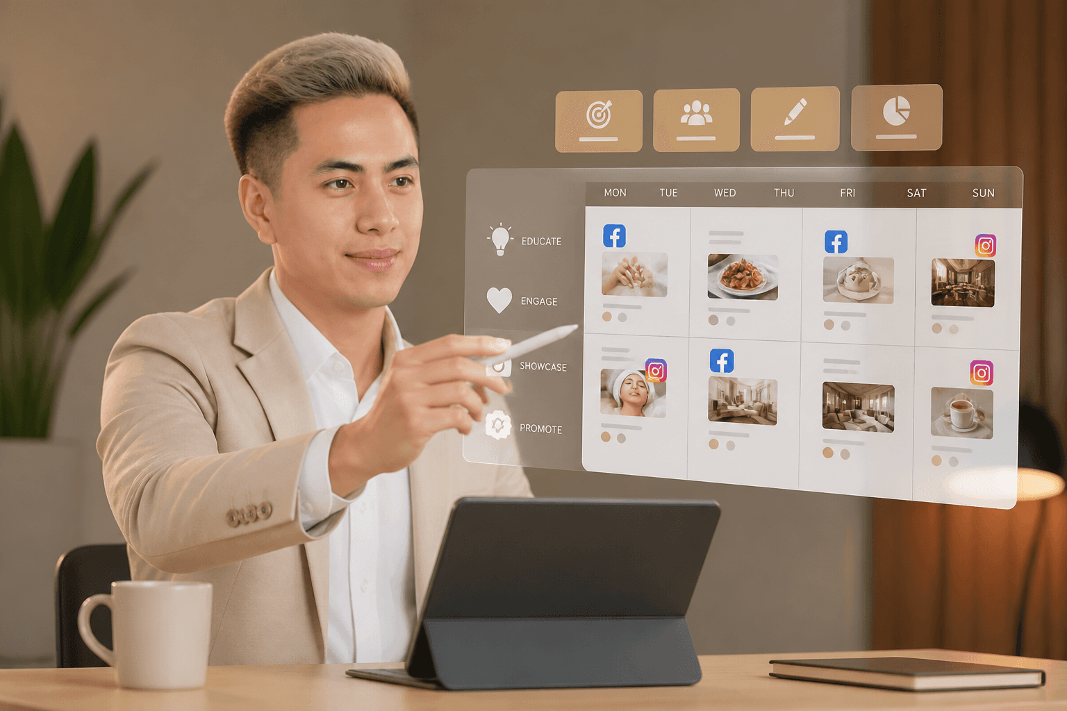 Framework lên kế hoạch nội dung tháng cho tiệm nail, spa và SME local